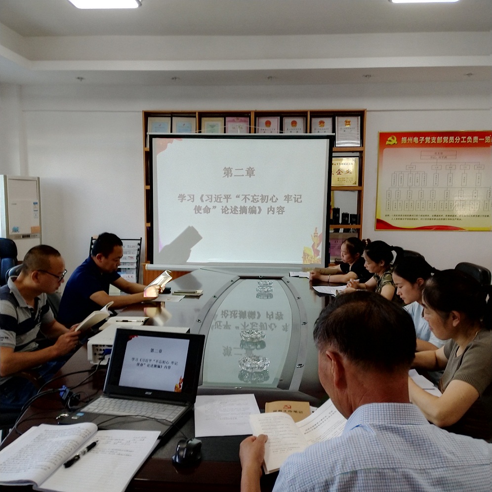 振州電子黨支部召開“不忘初心、牢記使命”主題教育動員會